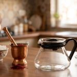 قوری شیشه ای زعفران تک جعبه