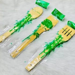 کفگیر چوبی حراجی سلفون سبز