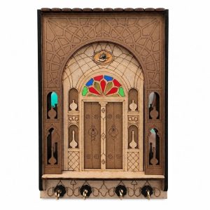 جاکلیدی چوبی مدل درب سنتی