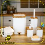 ست سرویس بهداشتی ۶پارچه طرح چوب برترین