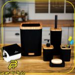 ست سرویس بهداشتی ۶پارچه طرح چوب برترین
